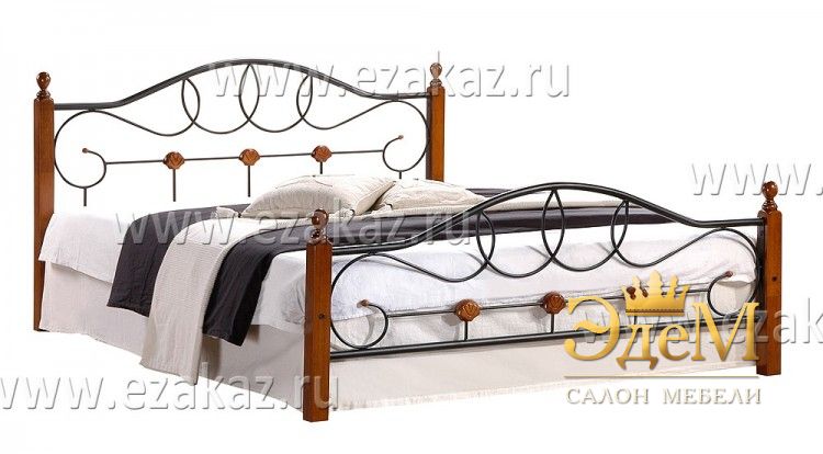 Кровать двуспальная AT 822 (метал. каркас) + основание